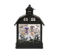 2026 Halloween Decoración Halloween Luz nocturna LED que brilla a pilas para trucos o Treaters Desktop Ornament (C, 14,5 x 9,9 x 4,8 cm)