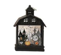 2026 Halloween Decoración Halloween Luz nocturna LED que brilla a pilas para trucos o Treaters Desktop Ornament (B, 14,5 x 9,9 x 4,8 cm)