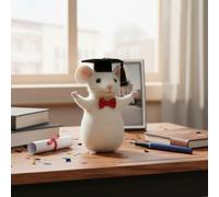 2026 Handmade Needle Felted Graduation Mouse,Class of 2026 Felt Mouse Ornaments,Wool Felt GraduateMouse with Cap & Diploma ,Unique Class of 2026Keepsake,for College High School GraduateMouse Keepsake