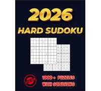 2026 HARD SUDOKU: 1000+ Challenging Puzzles for Adults - Train Your Brain, Improve Logic & Focus