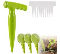 2026 - Herramienta para sembrar semillas, herramienta de jardín de 6.9 pulgadas, cortador de semillas de plástico para plantar, excavador de bulbos con mango para sembrar semillas, plantar, bulbos