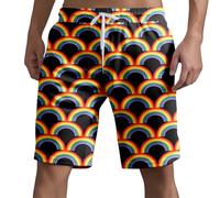 2026 Herren Taschen Musterdesign Shorts, mit Polyesterstoff, Sommer, Fuer Outdoor, tragbar zu Sudaderas con capucha Oberteilen Oder leichten Jacken, Regen, beweglicher Schnitt, kombinierbarer Stil