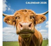 2026 Highland Cow Selfies: A Year of Adorable Coos - 8.5 x 8.5 Inch Square Wall Calendar