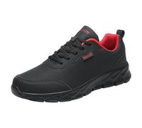 2026 Hombres Zapatos Casuales Deportes Patrones De Moda Simple Color Sólido Zapatos Cómodos Calientes En Invierno, rojo, 44 EU