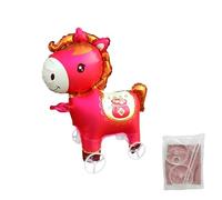 2026 Horse Shaped Balloons - Festive New Year PartyInflatable with Wheels, Premium Foil and Latex Construction, Quick Inflate and Reusable Design, SturdyLightweight Structure | Spring Festival Holid