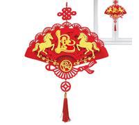 2026 Horse Year Ornament - Spring Festival Flat Display, 17.72x15.75 Inches Vietnamese Pendant for Year of The Horse Celebration, Holiday Decoration for Living Room, Bedroom, Entryway, Housewarming