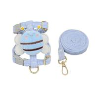 2026 Juego de arnés para perros con anillo en D de metal, arneses suaves para perros pequeños, correas de tracción (azul, S)