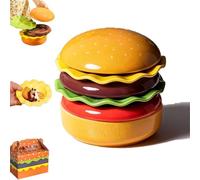 2026 Juego De Platos De Cerámica Para Hamburguesas, Lindos Platos De Postre Para Hamburguesas, Tazones Para Aperitivos Con Tapa, Juego De Platos Para Hamburguesas, Decoración Para Fiestas, Para