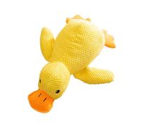 2026 - Juguete calmante mejorado para perros, juguete indestructible para perros, juguetes de patos charlatanes, juguete chirriante, cómodo (amarillo, 1 pieza (grande)