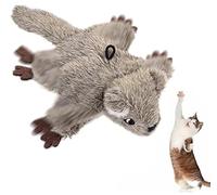 2026 Juguete Interactivo Pájaro Gato, Aleteo Alas Gorrión Catnip Juguetes, Vívido Chirrido, Simulación Pájaro Cantando Juguete Gato, Juguetes Eléctricos Interactivos para Mascotas (Ardilla voladora)