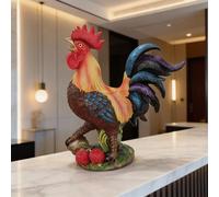 2026 La gran resina: un elegante Su aspecto realista los colores brillantes lo convierten en un punto de atracción excepcional. (rojo, 20 x 15,5 x 17,5 cm)