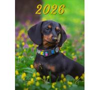 2026: Large Monthly Calendar Planner - Dachshund Dog