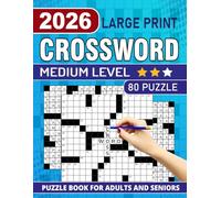 2026 Large Print Medium Crossword Puzzle Book for Adults & Seniors