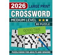 2026 Large Print Medium Crossword Puzzle Books for Adults and Seniors: 80 Relaxing Brain Games to Boost Memory, Focus & Vocabulary | Fun Gift for Puzzle Lovers