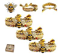 2026 Limited Edition Handmade Honey Bee Woven Bracelet,Adjustable Blessings & Hope Handmade Honey Bee Woven Bracelet,Boho Inspirational Wristband Bee for Mom,Sisters,Friends and Bee Lovers (3)