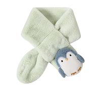 2026 Linda Imitación Conejo Chal Niños Otoño E Invierno Dibujos Animados Simple Pingüino Navidad Bufanda Cálida Bufanda Redonda Bebé