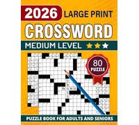2026 Medium Crossword Puzzle Book for Adults & Seniors