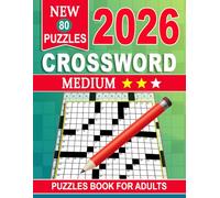 2026 Medium Crossword Puzzles Book for Adults