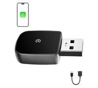 【2026 mejorado】 WityEye CarPlay y Android Auto Wireless Adapter 2 en 1, V5.3 Bluetooth conexión estable, WiFi rápida de 5,8 GHz, para Apple iPhone iOS 10+, Smartphone Android 11+