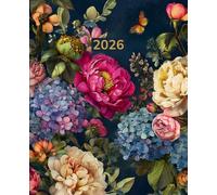 2026 - Midnight Bloom Edition: Dated weekly and monthly planner and diary with watercolour floral design cover