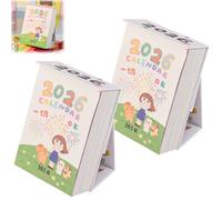 2026 Mini Daily Desk Calendar, 365 Days Tear Off Planner with Cartoon Illustrations, Daily Desktop Memo Pad for Home, Workplace, Dorm & School Decor (2)