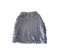 2026 Minifalda Sexy Corta Bohemio- Falda Midi Minifalda Ajustada De Lentejuelas con Forma De Pétalo Cintura Alta Corte Entallado Ideal para Salir De Noche O IR A Discotecas Basic