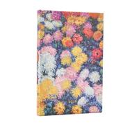 2026 Monet's Chrysanthemums Mini 12-month Horizontal Hardcover Flexi Dayplanner 2026 (Elastic Band Closure)