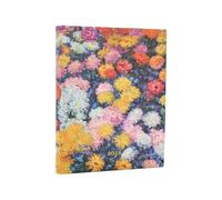 2026 Monet's Chrysanthemums Ultra 12-month Day-at-a-Time Softcover Flexi Dayplanner 2026 (Elastic Band Closure)