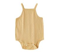 2026 Mono sin Mangas para Bebé Niño y Niña Body de Verano para Recién Nacido Ropa Cómoda de Algodón para (Yellow, 0-3 Months)