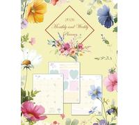 2026 Monthly and Weekly Planner: 12 Month Schedule Organizer 2026 year Calendar and Holiday, Large size ,Colorful Flowers Themed