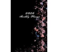 2026 Monthly planner Minimalist Black Abstract Design(Black&Pink): 2026 Monthly plnner size7x10” 100page 12months January-Decemper