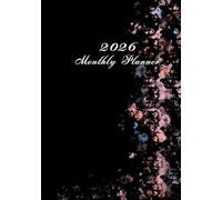 2026 Monthly planner Minimalist Black Abstract Design(Black&Pink): 2026 Monthly plnner size7x10” 100page 12months January-Decemper