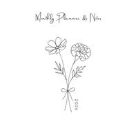 2026 Monthly Planner & Notes - Sunday Start: A minimalist 12-month 2026 calendar with monthly spreads, lined notes pages, and a clean 8.5" x 11" layout