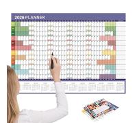2026 Monthly Wall Calendar - Full Year Hanging Planner Chart, Big Writable Schedule Organizer For Home, Office, School & Classroom | Calendar de gestión de la pared para maestros, estudiantes, cocina