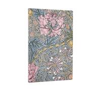 2026 Morris Pink Honeysuckle (William Morris) Maxi 12-month Horizontal Softcover Flexi Dayplanner 2026 (Elastic Band Closure)