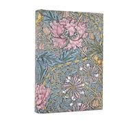 2026 Morris Pink Honeysuckle (William Morris) Mini 12-month Day-at-a-Time Hardcover Flexi Dayplanner 2026 (Elastic Band Closure)