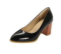 2026 Mother of The Bride - Zapatos de tacón para mujer, estilo Mary Jane, de piel transpirable, para invitadas de boda, cómodos, formales, de charol, para mujer, tacón medio, para viajes, inteligentes