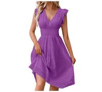2026 Mujer Half Encaje para Mujer, Calado, Slim, Cuello en V, Grande para Mujeres, Nuevo, morado, TTG
