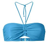 2026 Mujer Verano Mix & Bikini Bandeau Top Moda Playa, azul celeste, L