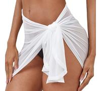 2026 Mujeres Pure Wrap Knots Cover Rock Sin Bikini Beach wrap Bikini Shine Wraps Cover-ups para, Blanco, S