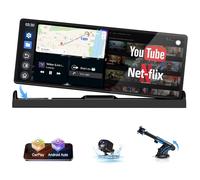 2026 Net-Flix Pantalla Coche Carplay Android Auto con Youtube/Tiktok, Soporte Exclusivo 10,26 Pulgadas Pantalla Carplay Coche Radio Car Play con Cámara de Marcha Atrás WLAN de Doble Banda, Bluetooth