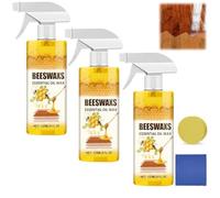 2026 New 120ml-Beeswax Wood Polish Spray, Beeswax Spray for Wood, Beeswax Furniture Polish, Cleans, Restores Shine, Scratches, Suitable for Floors, Wooden Sofas, and Furniture (3Pcs)