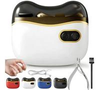 2026 New 2-In-1 Electric Nail Clipper & Polisher, Portable Electric Nail Trimmer, Electrics Toenails Clippers, Nails Grinder For Thick Toenails, Led Light, 2 Speeds, For Elderly Adult Baby (White)