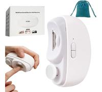 2026 New 3-in-1 Automatic Electric Nail Clipper with Polishing & LED Light, 2 Adjustable Speeds, Safe & Quiet Nail Trimmer for Baby, Adults and Seniors (White)