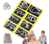 2026 New 3dmetal Montessori Puzzle Solving, Metal Brain Teaser Puzzles, Metal Puzzles For Adults, Steel Iq Games, Physics Mind, For Family Game Nights and Travel Entertainment (A)