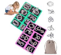 2026 New 3dmetal Montessori Puzzle Solving, Metal Brain Teaser Puzzles, Metal Puzzles for Adults, Steel IQ Games, Physics Mind, for Family Game Nights and Travel Entertainment (G)