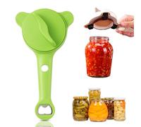 2026 New 4-in-1 Jar Opener, Adjustable Stainless Steel Jar Opener, Bottle Openers for Seniors and Weak Hands, Fits Kitchen Jars, Bottles & Cans (Green)