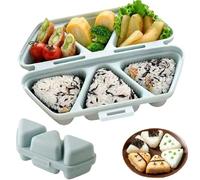 2026 New 6 In 1 Rice Ball Mold, Triangle Rice Ball Mold Set for Musubi & Japanese Rices Balls with 6 Foldable Easy-Release Nonstick Onigiri, Dishwasher-Safe & Microwaveable (Blue)