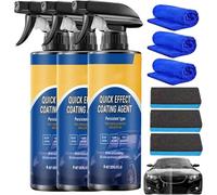 2026 New Advanced Car Quick-Acting Coating Agent Spray,Car Coating Sprays,Quickly Coat Car Wax,Polish Spray Waterless Wash Wax,Oil Film Emulsion Glass Cleaner (3Pcs, style)