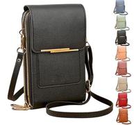 2026 New Anti-Theft Leather Bag for Women, Women's Touch Screen Mobile Phone Messenger Bag, Fashion Key Change Bags (Black)